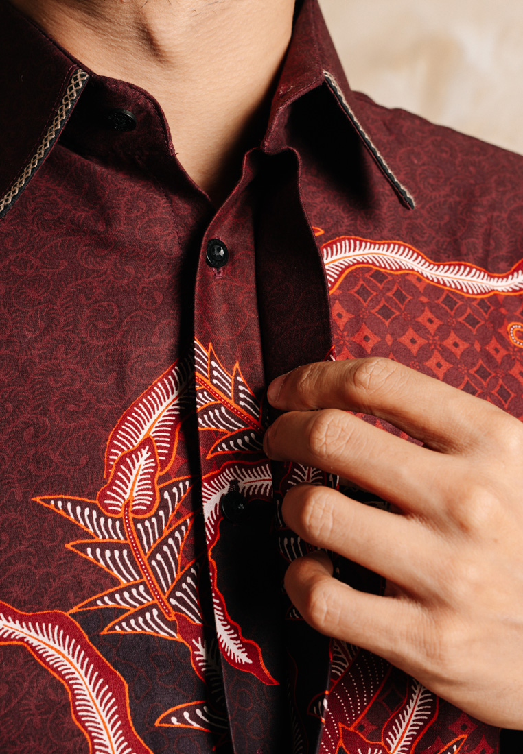 Hadinata Embroidery Batik Kemeja Pendek Genta Gyana-4